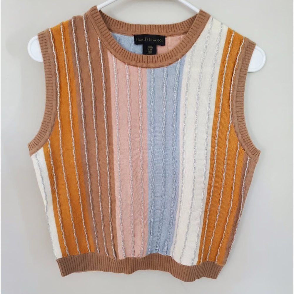 House of Harlow 1960 Multicolor Striped Knit Top